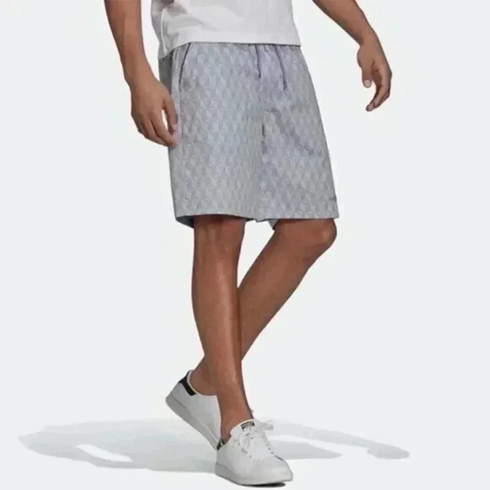 Adidas Originals Blue Monogram Volley Shorts S